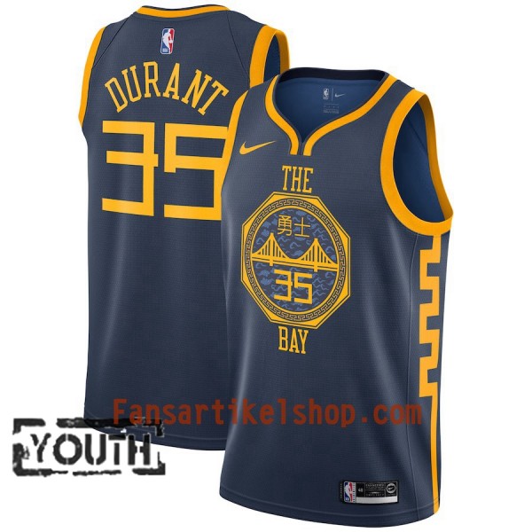 Golden State Warriors Trikot Kevin Durant 35 2018-19 Nike City Edition Navy Swingman - Kinder Golden State Warriors Trikot Kevin Durant 35 2018-19 Nike City Edition Navy Swingman - Kinder